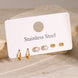 Gold Hoop & Crystal Stud Earring Set