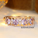 French Style Round Purple Diamond Edged Ring