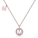 M Initial Moissanite Necklace