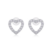 Delicate Moissanite Stud Earrings | Platinum-Plated S925 Silver