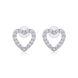 Delicate Moissanite Stud Earrings | Platinum-Plated S925 Silver