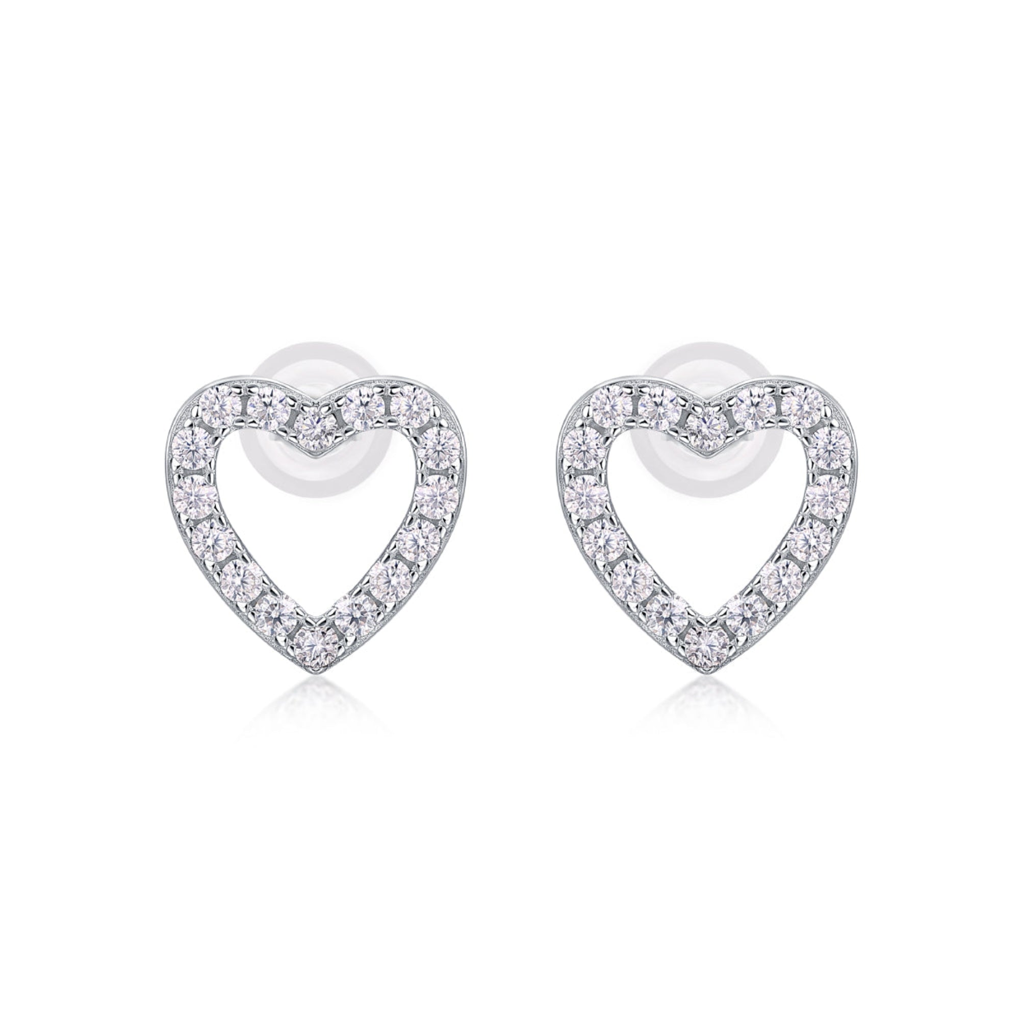 Delicate Moissanite Stud Earrings | Platinum-Plated S925 Silver