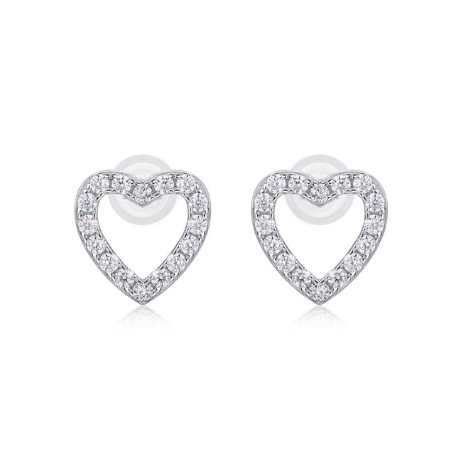 Delicate Moissanite Stud Earrings | Platinum-Plated S925 Silver
