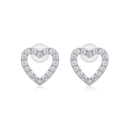 Delicate Moissanite Stud Earrings | Platinum-Plated S925 Silver