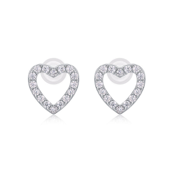 Delicate Moissanite Stud Earrings | Platinum-Plated S925 Silver