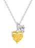 Yellow Diamond Heart Necklace