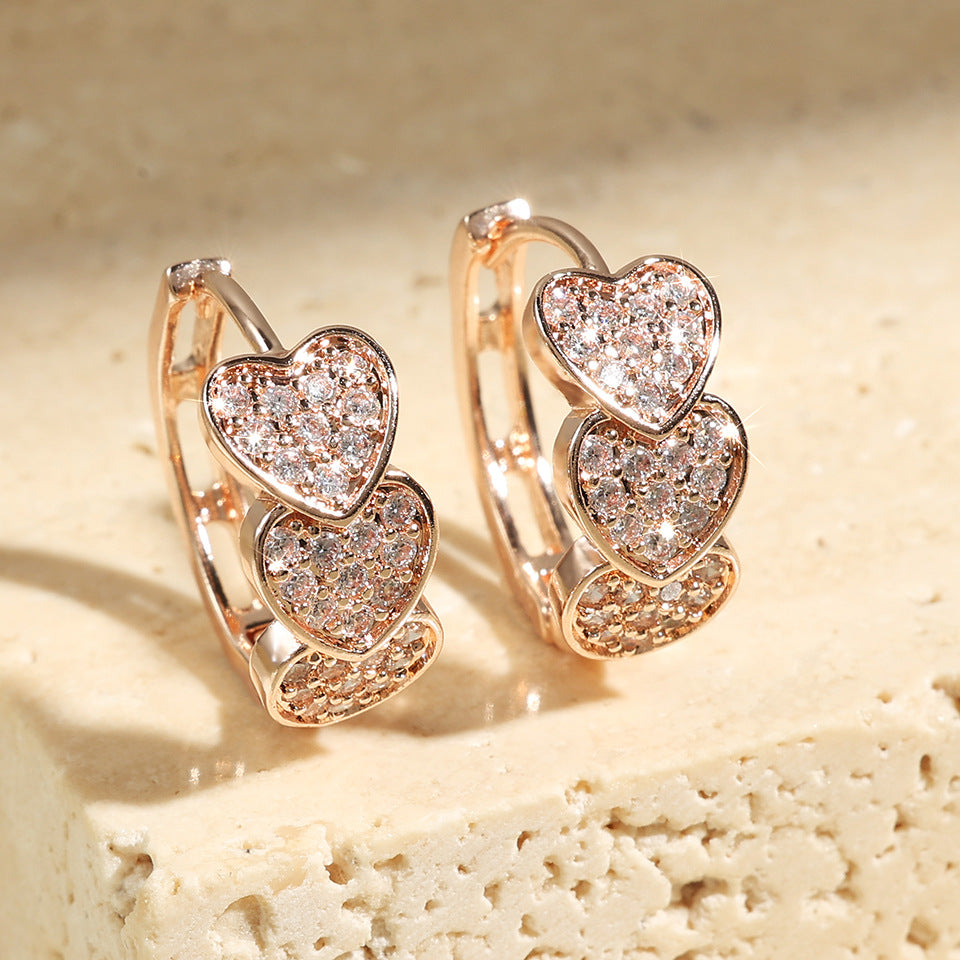Double Row Full Diamond Earrings