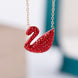 Crystal Swan Pendant Necklace