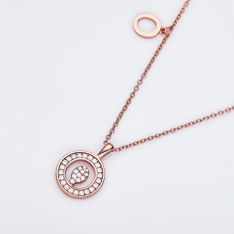 O Initial Moissanite Necklace