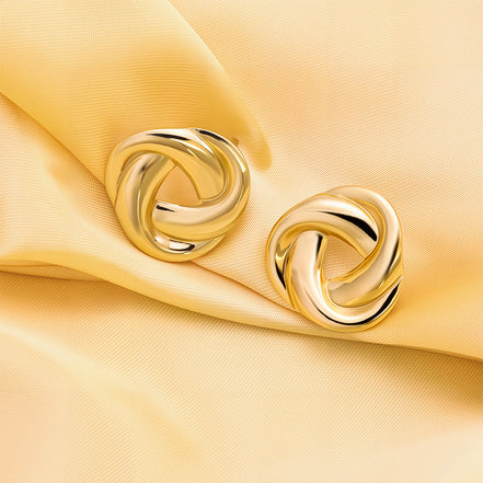 Gold Geometric Irregular Earrings for Women