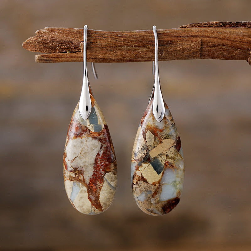 Turquoise Mosaic Teardrop Earrings