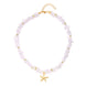 Small Gravel Starfish Pendant Necklace Choker