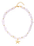 Small Gravel Starfish Pendant Necklace Choker