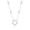 Iris Hexagon Moissanite Necklace | Platinum-Plated S925 Silver