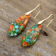 Geometric Stone Pendant Earrings for Women