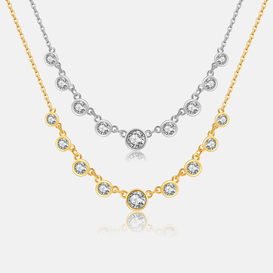 S925 Silver Fashion Diamond Necklace