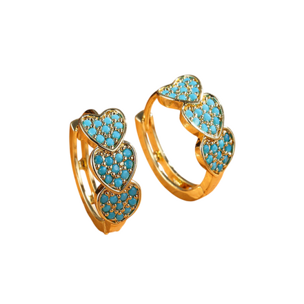 Double Row Full Diamond Earrings
