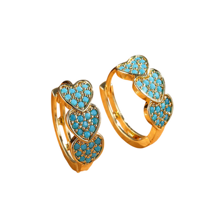 Double Row Full Diamond Earrings