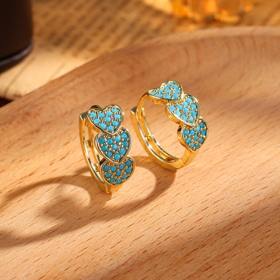 Double Row Full Diamond Earrings