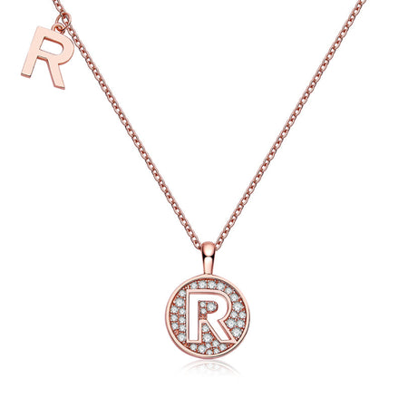 R Initial Moissanite Necklace