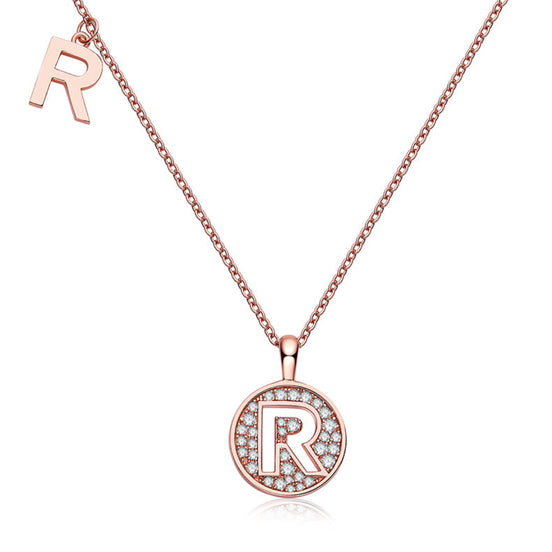 R Initial Moissanite Necklace