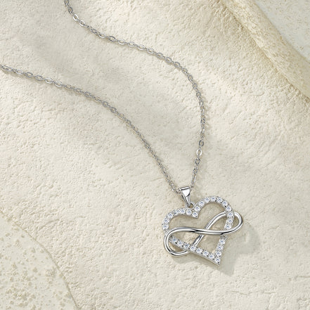Heart Infinity Necklace | 925 Sterling Silver