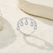 Minimalist Morganite Solitaire Ring | Platinum-Plated S925 Silver