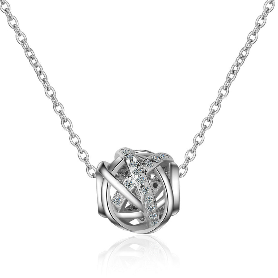 Minimalist Diamond Studded Hollow Necklace