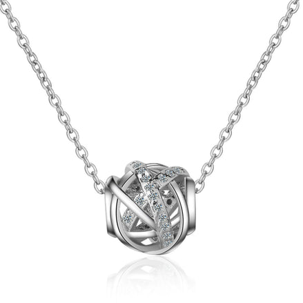Minimalist Diamond Studded Hollow Necklace