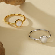 White Shell Advanced Ring Design