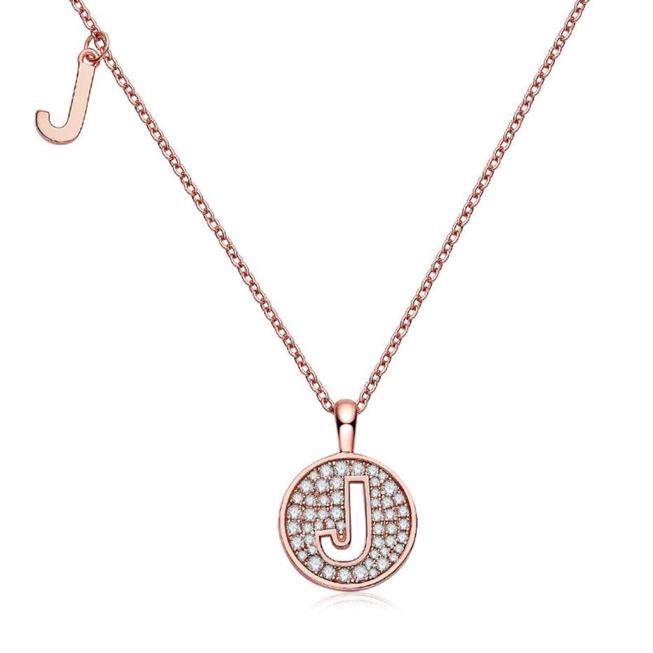 J Initial Moissanite Necklace