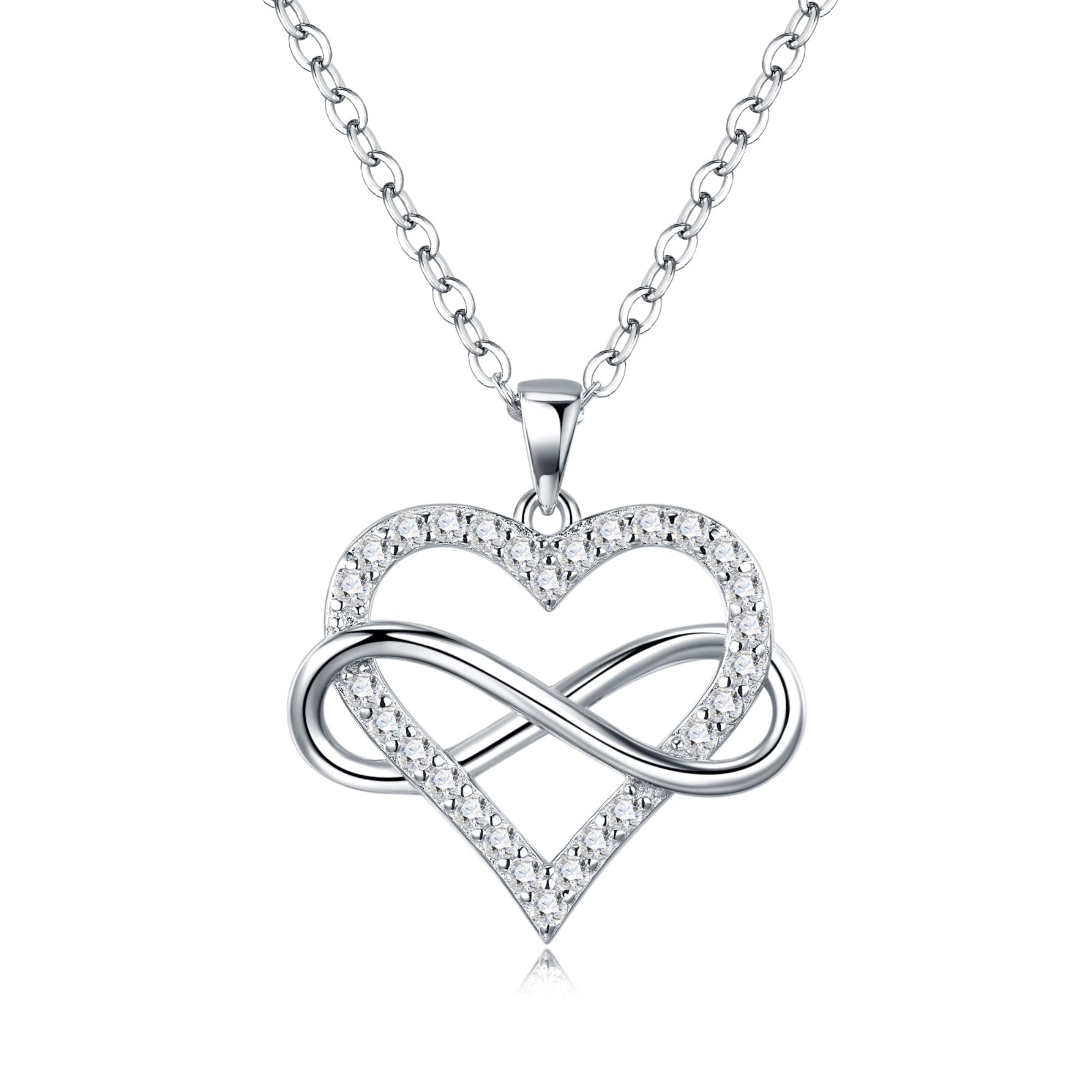 Heart Infinity Necklace | 925 Sterling Silver