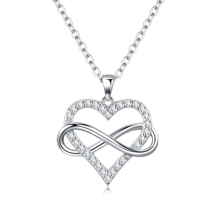 Heart Infinity Necklace | 925 Sterling Silver