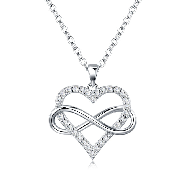 Heart Infinity Necklace | 925 Sterling Silver