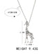 Silver Giraffe Pendant Necklace