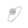 Geometric Morganite Ring | Platinum-Plated S925 Silver