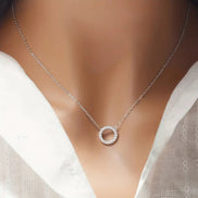 Fully Diamond studded Round Necklace