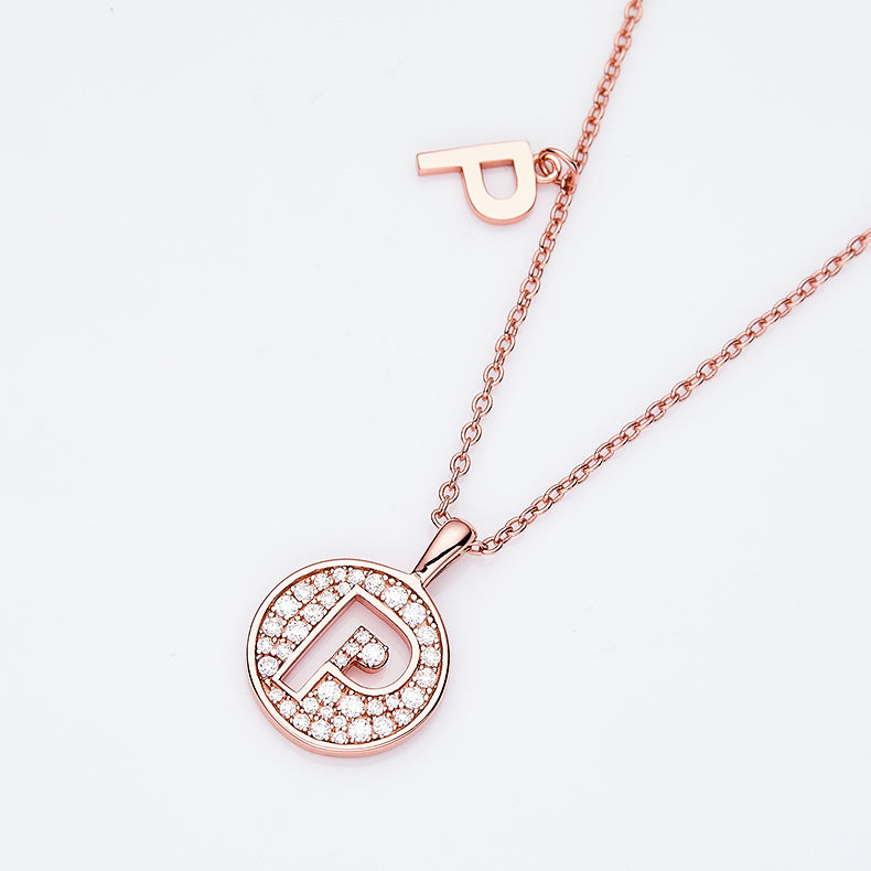 P Initial Moissanite Necklace