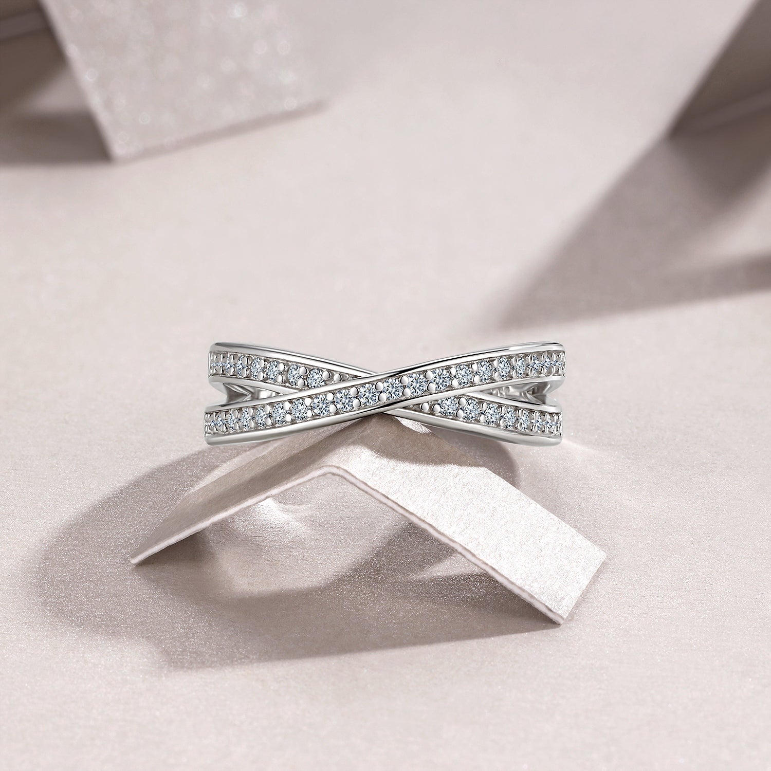 Morganite Minimalist Ring | Platinum-Plated S925 Silver