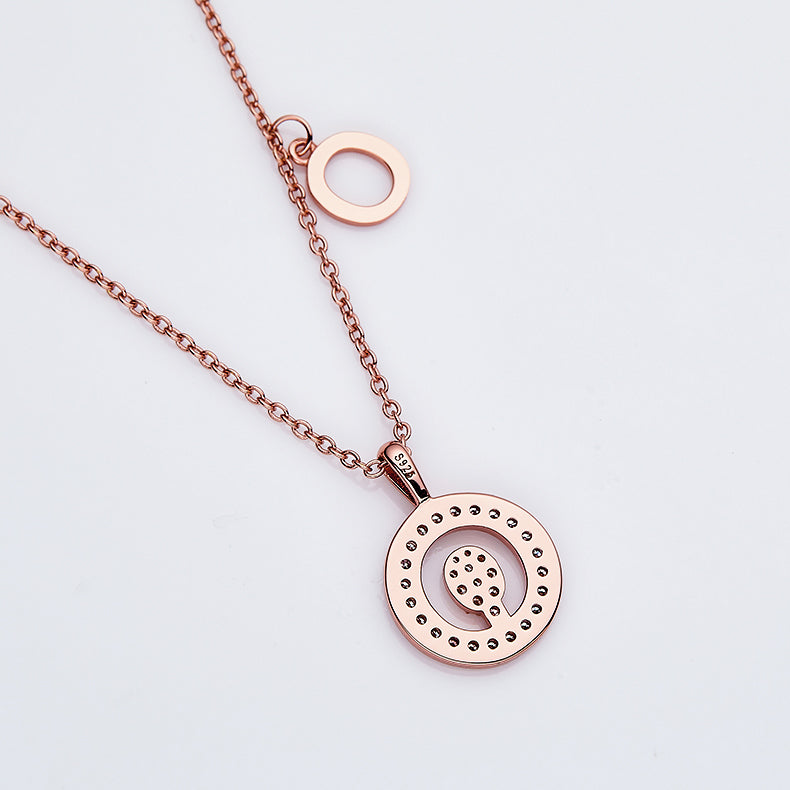 O Initial Moissanite Necklace