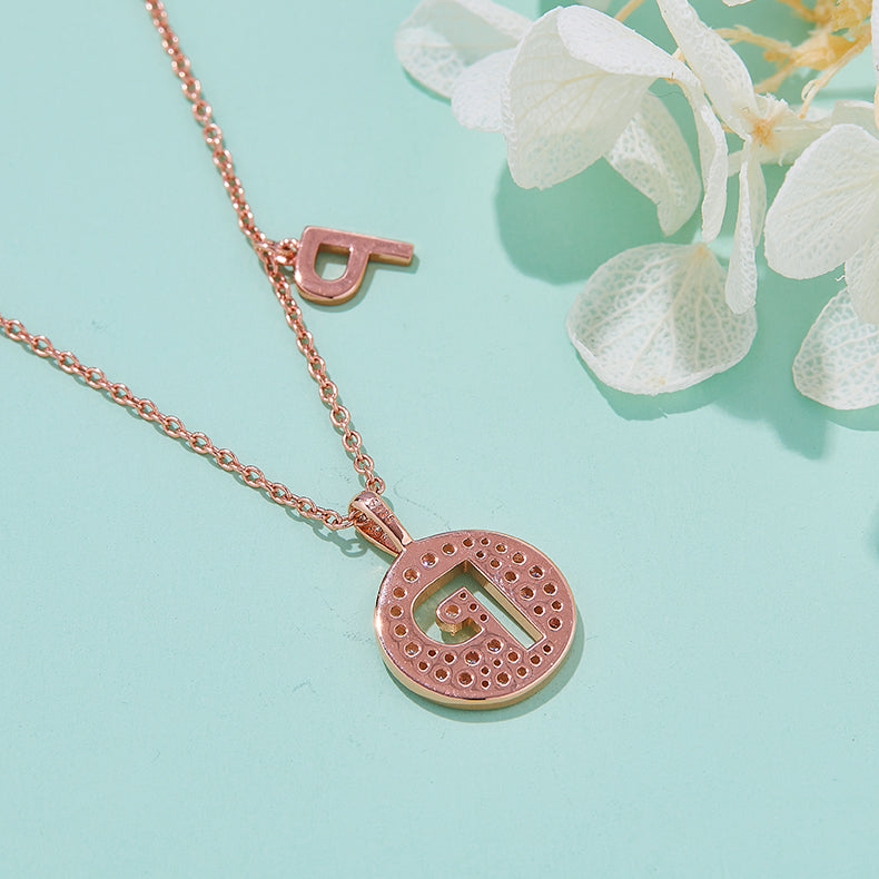 P Initial Moissanite Necklace