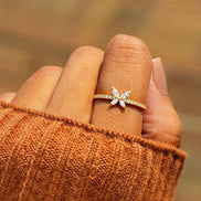 Butterfly Diamond Ring for Women
