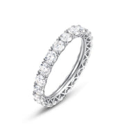 Geometric Hoop Diamond Ring For Women