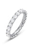Geometric Hoop Diamond Ring For Women
