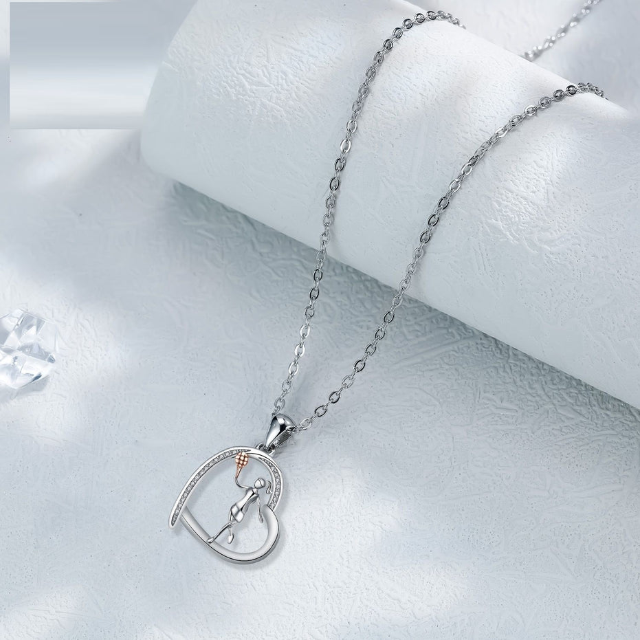 Geometric Sphere Cross Chain Necklace