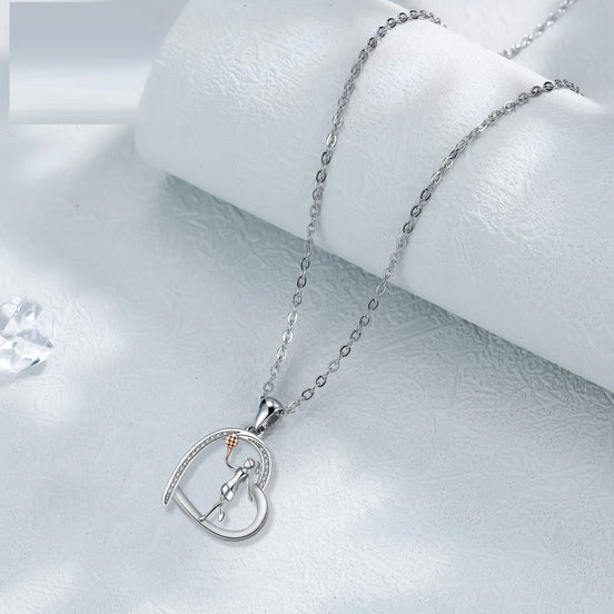 Geometric Sphere Cross Chain Necklace