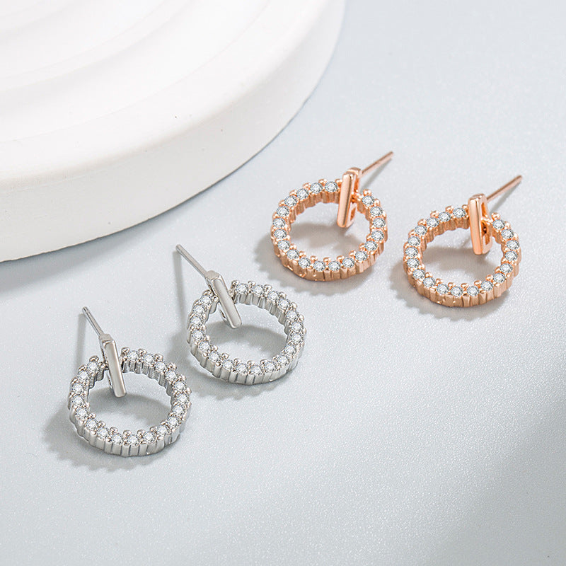 Cool style All diamond Small Earrings