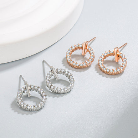 Cool style All diamond Small Earrings