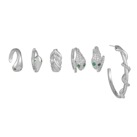 Light Luxury Snake Shaped Earring Set