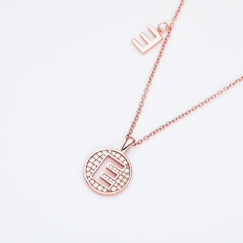 E Initial Moissanite Necklace